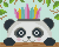 Pixelhobby 801367 Panda kreatív szett 10, x12, 7cm 1 alaplapos (801367)