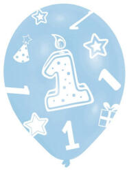  Első születésnap Blue léggömb, lufi 6 db-os 11 inch (27, 5 cm) (DPA995656) - kreativjatek