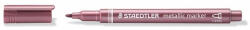 STAEDTLER Dekormarker, 1-2 mm, kúpos, STAEDTLER "8323", metálpiros (8323-232) - kreativjatek