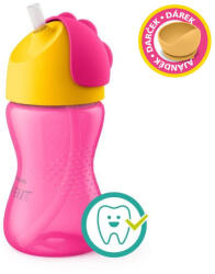 Philips itatópohár rugalmas szívószállal 300ml 12hó lányos - most Petite and Mars szilikon tálkával