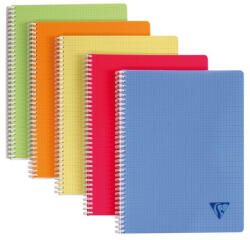 Clairefontaine Spirálfüzet Clairefontaine Linicolor Fresh A/4-90 lapos kockás vegyes (328126C)