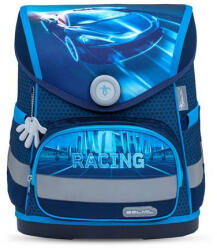 Belmil Iskolatáska, mágneszárral, BELMIL "Compact Racing Blue Neon", versenyautó (BL40541AG12F)