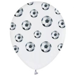  Focilabda mintás fehér lufi - 5 darabos (139013)