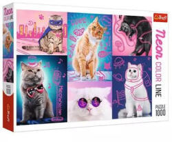 Trefl Neon Color Line: Macskák 1000 db-os puzzle (126252)