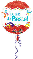  Du bist der Beste Red fólia lufi 43 cm (DPA3409275)