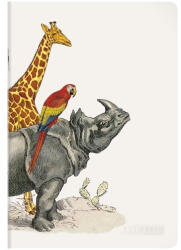 Clairefontaine Füzet Clairefontaine Deyrolle Animalis A/4 48 lapos, vonalas, margós, puha fedeles, vegyes (115737C) - kreativjatek