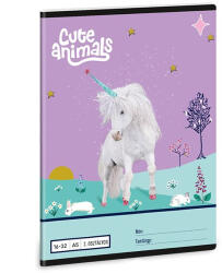 Ars Una Füzet vonalas ARS UNA A/5 32 lapos 16-32 2. osztályos Cute Animals-Unicorn