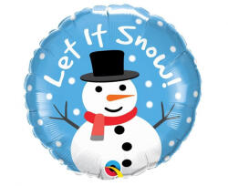  Hóember Let It Snow fólia lufi 46 cm (MLG279031) - kreativjatek
