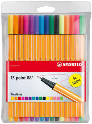 STABILO Tűfilc STABILO Point 88 15 darabos (10+5) (8815-1) - kreativjatek