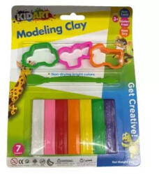 Kid Art Kid Art: Modellező gyurma készlet formákkal, 7 db-os (199188)