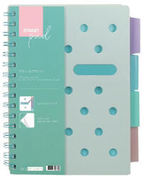 STREET Spirálfüzet STREET Pad A/4 kockás 100 lapos pasztell zöld (67251)