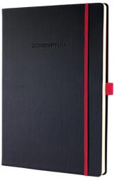 Sigel Jegyzetfüzet, exkluzív, A4, vonalas, 97 lap, keményfedeles, SIGEL "Conceptum Red Edition", fekete-piros (SI661)