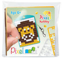 Pixelhobby 23131 Kulcstartó szett (színes kulcstartó alaplap + 3 szín) új Oroszlán (23131)