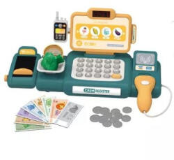  Pénztárgép játékszett kiegészítőkkel - 37 db, zöld (228612)