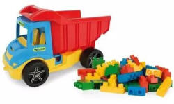 Wader Wader: Multi Truck dömper építőkockákkal, 38 cm - 17 db-os (7654)