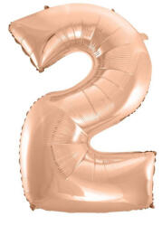 Rose Gold 2-es szám fólia lufi 92 cm (MLG106268) - kreativjatek
