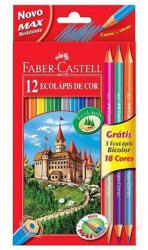 Faber-Castell Színes ceruza Faber-Castell 12 db+3 klt. bicolor (120112+3) (110312)