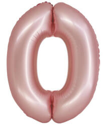  Rózsaszín 0-ás Light Pink Mat szám fólia lufi 76 cm (MLG157918) - kreativjatek