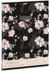 Ars Una Leckefüzet ARS UNA A/5 32 lapos Flowery black (01_04448)