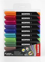 Kores Alkoholos marker, 3 mm, kúpos, KORES "K-Marker XP1", 10 különböző szín (20900) - kreativjatek