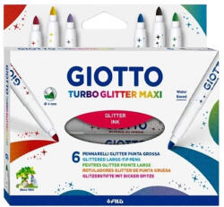 GIOTTO Filctoll GIOTTO Turbo maxi csillámos 6 darabos (4266 00) - kreativjatek