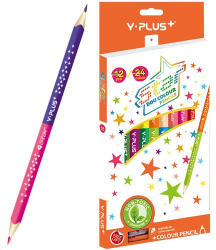 Y-Plus Színes ceruza Y-Plus+ STAR 12/24 db-os klt. hegyezővel (DPC2305001023)