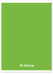 Fortuna Füzet vonalas FORTUNA Monocolor A/5 32 lapos 21-32 4-8. osztályos zöld
