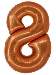  Réz 8-as Copper szám fólia lufi 76 cm (MLG158458)