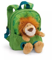 Nici NICI: Hátizsák oroszlán plüssfigurával, zöld - 21 x 26 cm (260059)