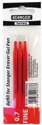 Stanger Zselés toll betét Stanger radírozható 0, 7 mm piros 3 db