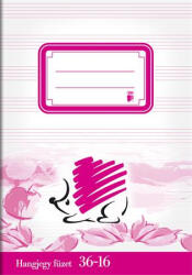 ICO Füzet, tűzött, A5, hangjegy, 16 lap, ICO "Süni", "36-16