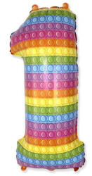 Pop It 1-es szám fólia lufi 69 cm (WP) (MLG312898)