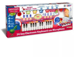 Bontempi Bontempi: 24 billentyűs játékszintetizátor mikrofonnal - piros (245719)