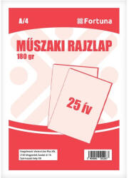 Fortuna Rajzlap műszaki FORTUNA A/4 180gr 25 ív/csomag (01_01453)
