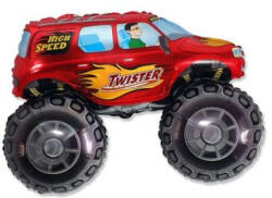  Monster truck fólia lufi - 60 cm, piros