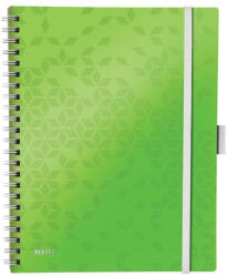 Leitz Spirálfüzet kockás LEITZ Wow Active A/4 80 lapos zöld