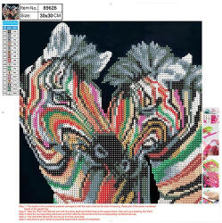 Centrum Kreatív gyémántszemes kirakó Centrum 30x30 cm, Zebrák (89626)