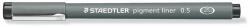 STAEDTLER Tusfilc, 0, 5 mm, STAEDTLER "Pigment Liner 308", fekete