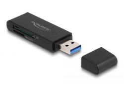Delock USB SD/MicroSD Kártyaolvasó fekete