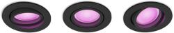 Philips White and Color Ambiance Centura LED spotlámpa GU10 3-as fekete