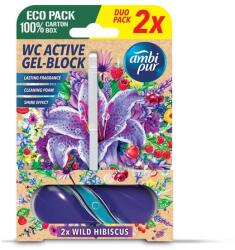 Ambi Pur WC Active gél-blokk vad hibiszkusz 2x45g