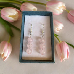  Rózsakvarc fülbevaló