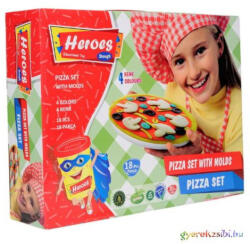 Hasbro : Heros pizzakészítő gyurmaszett 18db-os 4-féle gyurmával