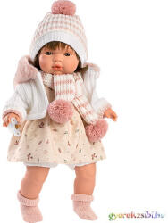 Llorens : Lola síró baba cumival, sapkával és sállal 38cm