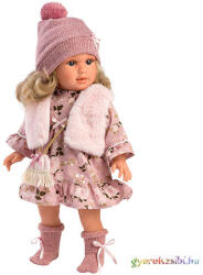 Llorens : Anna 40cm-es baba rózsaszín mellényben