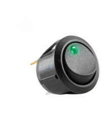 Somogyi Elektronic AK 12 világítós billenőkapcsoló, 1 áramkör - 2 állás, 14 V, zöld