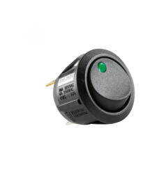 Somogyi Elektronic STV 12 világítós billenőkapcsoló, 1 áramkör - 2 állás, 250 V, 6 A, zöld