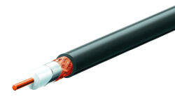 Somogyi Elektronic RG 6-32/BK koax kábel, 75 Ohm, PVC és PE szigetelés, réz ér, 32 szál rézharisnya, alumínium + PET fólia, 100m, fekete