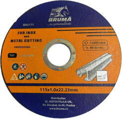 BRUMA Disc debitare inox si metal Bruma BRU171, 115x1 mm (BRU171) Disc de taiere