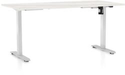 Rauman Masă înălțime reglabilă OfficeTech A, 160 x 80 cm, picioare albe, frasin alb